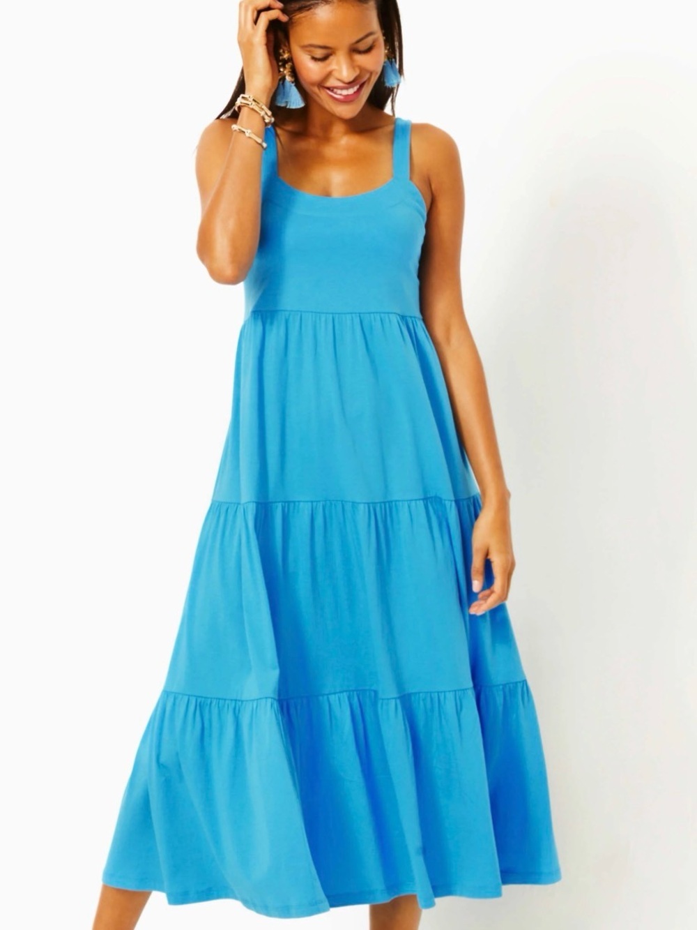 Lilly Pulitzer Miri Midi Dress Lunar Blue -Small - Picture 9 of 9
